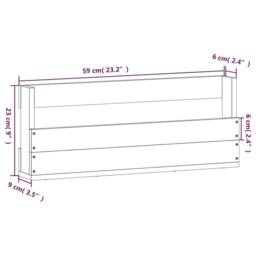 Berkfield Home Wall-mounted Shoe Racks 2 pcs White 59x9x23 cm Solid Wood Pine - Size: 59 x 9 x 23 cm - thumbnail 9