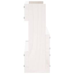 Berkfield Home Wall-mounted Shoe Racks 2 pcs White 59x9x23 cm Solid Wood Pine - Size: 59 x 9 x 23 cm - thumbnail 7