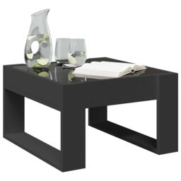 Berkfield Home Coffee Table with Infinity LED Black 50x53x30 cm - Size: 50 x 53 x 30 cm - thumbnail 5