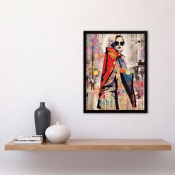 Artery8 Wall Art Print New York Fashion Advert Picture Collage Artwork Woman Colour Fashion Stands Out In Grey City Vibrant Colourful Bold Pop Art - thumbnail 4
