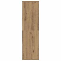 Berkfield Home Decorative Book Cabinet Artisan Oak 34x31x112 cm Engineered Wood in Brown - Size: 34 x 31 x 112 cm - thumbnail 5