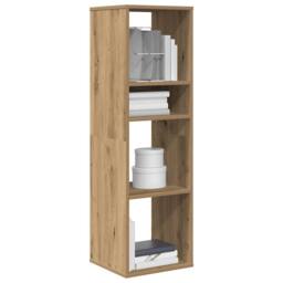 Berkfield Home Decorative Book Cabinet Artisan Oak 34x31x112 cm Engineered Wood in Brown - Size: 34 x 31 x 112 cm - thumbnail 2