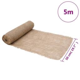 Berkfield Home Jute Roll 0.5x5 m 100% Jute 200 gsm in Natural - thumbnail 7