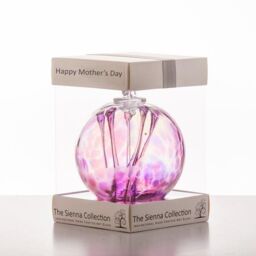 Sienna Glass Mother's Day 10cm Spirit Ball Pink & Purple