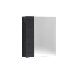 Balterley 600mm 75/25 Split Mirrored Bathroom Cabinet Matt Black