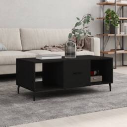 Berkfield Home Decorative Coffee Table Black 102x50x40 cm Engineered Wood - Size: 102 x 50 x 40 cm - thumbnail 2