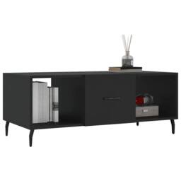 Berkfield Home Decorative Coffee Table Black 102x50x40 cm Engineered Wood - Size: 102 x 50 x 40 cm - thumbnail 1