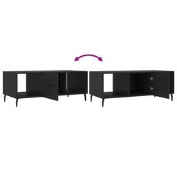 Berkfield Home Decorative Coffee Table Black 102x50x40 cm Engineered Wood - Size: 102 x 50 x 40 cm - thumbnail 8