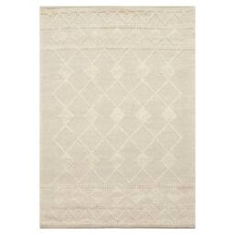 FurnitureboxUK Maeve Cream Diamond Pattern Wool Rug 120x170cm - Size: 170 cm x 120 cm - thumbnail 1
