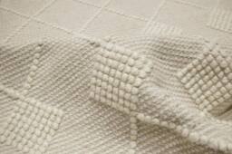FurnitureboxUK Maeve Cream Diamond Pattern Wool Rug 120x170cm - Size: 170 cm x 120 cm - thumbnail 5