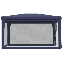 Berkfield Home Party Tent with 4 Mesh Sidewalls Blue 3x4 m HDPE - thumbnail 4
