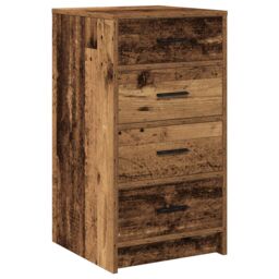 Berkfield Home Sideboard Old Wood 40x41x75 cm Engineered Wood in Brown - Size: 40 x 41 x 75 cm - thumbnail 2