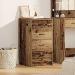 Berkfield Home Sideboard Old Wood 40x41x75 cm Engineered Wood in Brown - Size: 40 x 41 x 75 cm - thumbnail 1