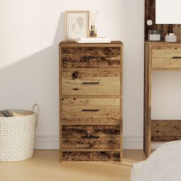 Berkfield Home Sideboard Old Wood 40x41x75 cm Engineered Wood in Brown - Size: 40 x 41 x 75 cm - thumbnail 4