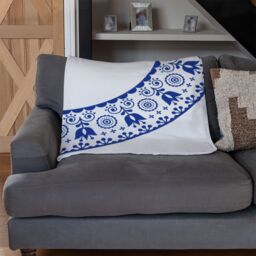 Benjamin Tate Design Folk Art Blanket in Natural - Size: 120 cm x 150 cm - thumbnail 2