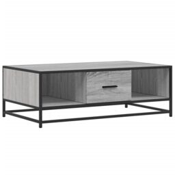 Berkfield Home Coffee Table Grey Sonoma 100x57x35 cm Engineered Wood & Metal - Size: 100 x 57 x 35 cm - thumbnail 2