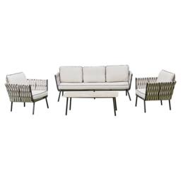 DS Living Rope Aluminium Garden Furniture 5 Seater in Grey - thumbnail 2