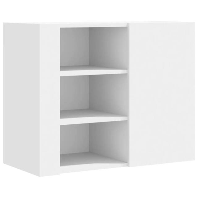 Berkfield Home Wall Cabinet White 75x35x60 cm Engineered Wood - Size: 75 x 35 x 60 cm - image 1