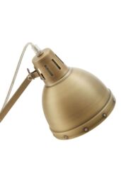 Orsina Adjustable Desk Lamp In Antique Brass With Round Base, Angular Table Lamp, Sleek Brass Desk Lamp For Office in Gold - thumbnail 5