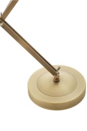 Orsina Adjustable Desk Lamp In Antique Brass With Round Base, Angular Table Lamp, Sleek Brass Desk Lamp For Office in Gold - thumbnail 6