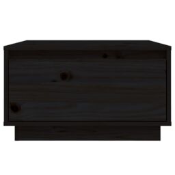 Berkfield Home Coffee Table Black 55x56x32 cm Solid Wood Pine - Size: 55 x 56 x 32 cm - thumbnail 3