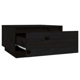 Berkfield Home Coffee Table Black 55x56x32 cm Solid Wood Pine - Size: 55 x 56 x 32 cm - thumbnail 4