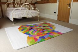 Benjamin Tate Design Amazing Illustration Dog Designer Rug in Natural - Size: Large - thumbnail 3