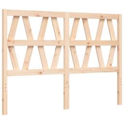 Berkfield Home Beautiful Bed Frame with Headboard 120x200 cm Solid Wood in Natural - thumbnail 9