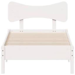 Berkfield Home Beautiful Bed Frame without Mattress White 100x200 cm Solid Wood Pine - thumbnail 4