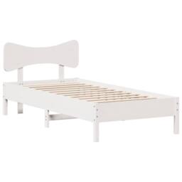 Berkfield Home Beautiful Bed Frame without Mattress White 100x200 cm Solid Wood Pine - thumbnail 3