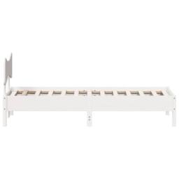 Berkfield Home Beautiful Bed Frame without Mattress White 100x200 cm Solid Wood Pine - thumbnail 7