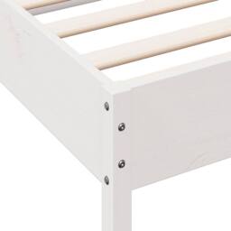 Berkfield Home Beautiful Bed Frame without Mattress White 100x200 cm Solid Wood Pine - thumbnail 9
