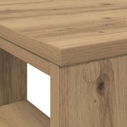 Berkfield Home Corner Desk Artisan oak Engineered wood Medium Sleek in Brown - thumbnail 7