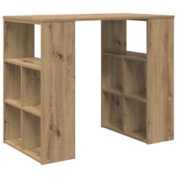 Berkfield Home Corner Desk Artisan oak Engineered wood Medium Sleek in Brown - thumbnail 2