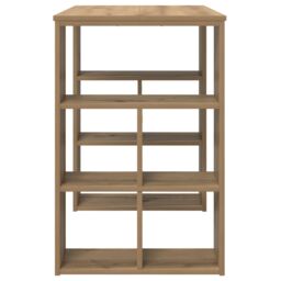 Berkfield Home Corner Desk Artisan oak Engineered wood Medium Sleek in Brown - thumbnail 5
