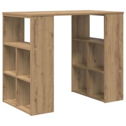 Berkfield Home Corner Desk Artisan oak Engineered wood Medium Sleek in Brown - thumbnail 6