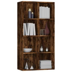 Berkfield Home Book Cabinet/Sideboard Smoked Oak 66x30x130 cm Engineered Wood in Brown - Size: 66 x 30 x 130 cm - thumbnail 5