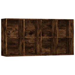 Berkfield Home Book Cabinet/Sideboard Smoked Oak 66x30x130 cm Engineered Wood in Brown - Size: 66 x 30 x 130 cm - thumbnail 2