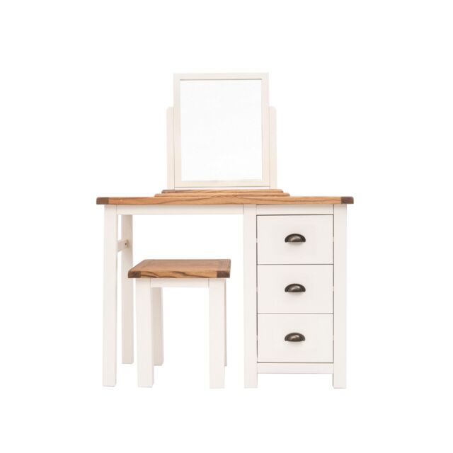 Cabinet Bits Lovere 3 Drawer Dressing Table Set Brass Cup Handle in Off-White - image 1