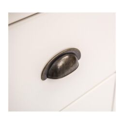 Cabinet Bits Lovere 3 Drawer Dressing Table Set Brass Cup Handle in Off-White - thumbnail 4