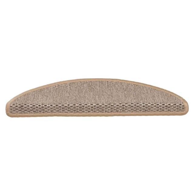 Berkfield Home Stair Mats Self-adhesive Sisal-Look 15 pcs 56x17x3 cm Light Beige - Size: Medium