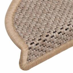 Berkfield Home Stair Mats Self-adhesive Sisal-Look 15 pcs 56x17x3 cm Light Beige - Size: Medium - thumbnail 7