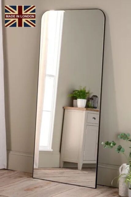 Yearn Mirrors Extra Large Black Curved corner Mirror 180x80cm - Size: 180x80 cm - image 1