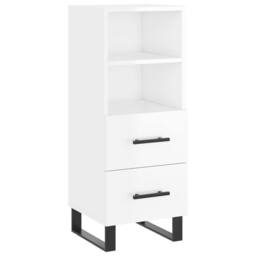 Berkfield Home Sideboard High Gloss White 34.5x34x90 cm Engineered Wood
