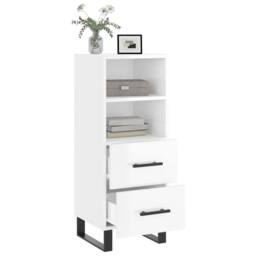 Berkfield Home Sideboard High Gloss White 34.5x34x90 cm Engineered Wood - thumbnail 4