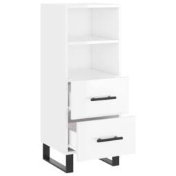 Berkfield Home Sideboard High Gloss White 34.5x34x90 cm Engineered Wood - thumbnail 5