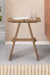 MH London Lohan Side Table Solid Wood Bedside Table for Living Room & Bedroom in Brown - thumbnail 2
