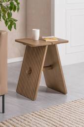 MH London Lohan Side Table Solid Wood Bedside Table for Living Room & Bedroom in Brown - thumbnail 7