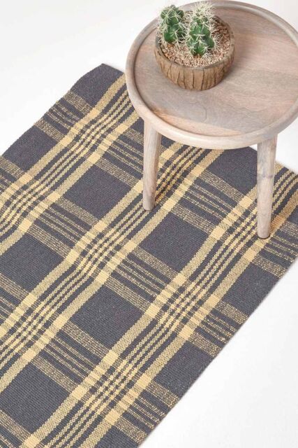 Homescapes Douglas Tartan Check Non-Slip 100% Wool Hall Runner, 66 x 200 cm in Grey - Size: 66 cm x 200 cm - image 1