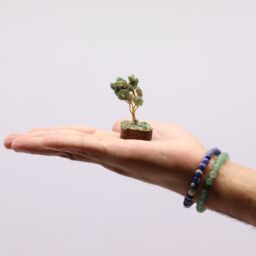 KDMD Mini Gemstone Tree On Wood Base - Green Aventurine (15 stones) - thumbnail 2